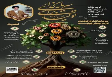 اینفوگرافیک: شعار سال ۱۴۰۴؛ سرمایه‌گذاری برای تولید

