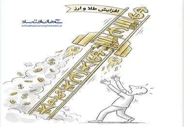 کاریکاتور - افزایش طلا و ارز
