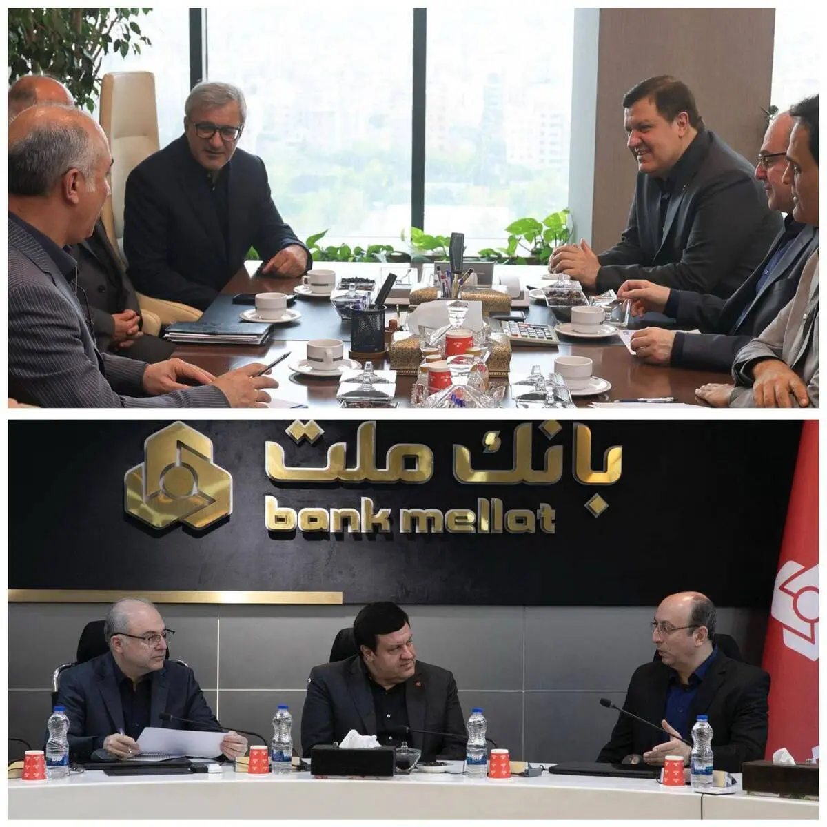 دیدار و گفت‌وگوی مدیرعامل بانک ملت و مدیران عامل دو خودروساز بزرگ کشور با محوریت رونق تولید و اشتغال
