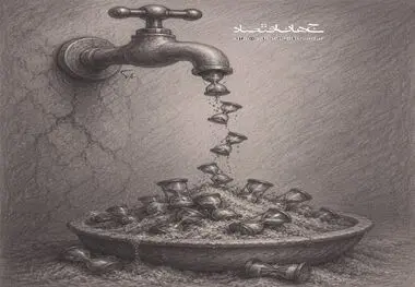 کاریکاتور ـ هدر رفت آب