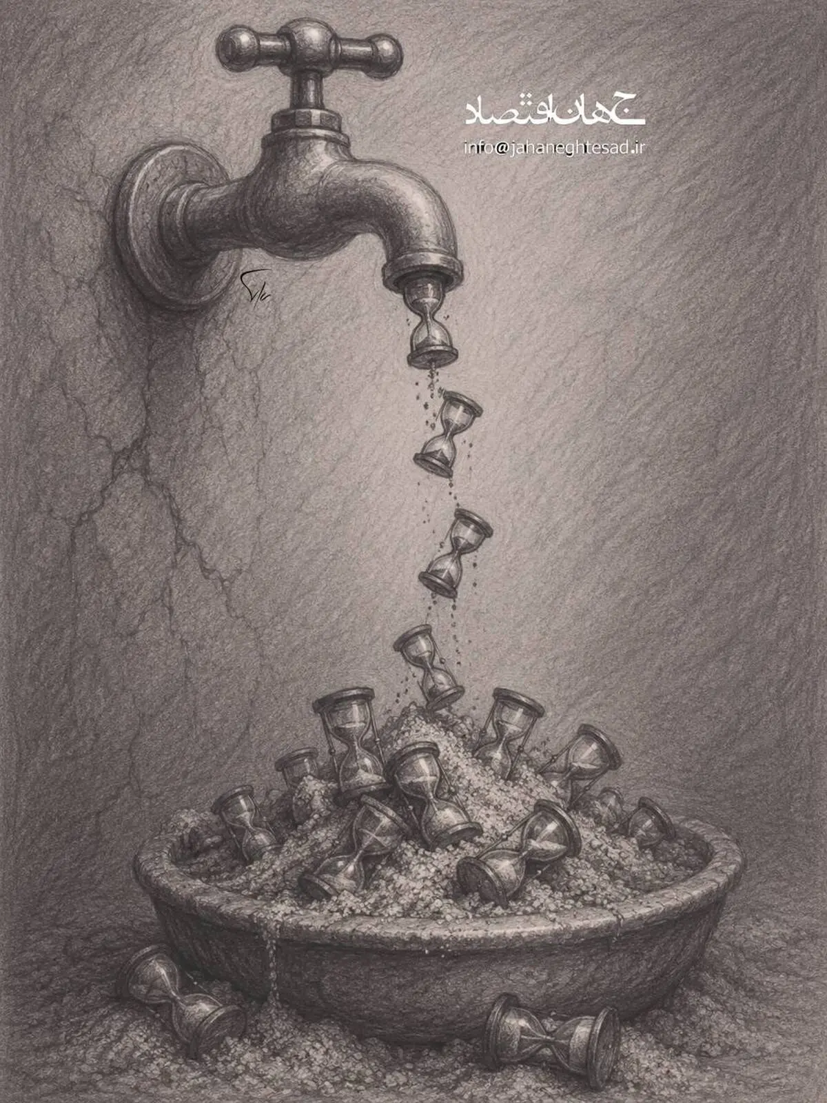 کاریکاتور ـ هدر رفت آب