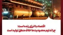 اقتصاد با انرژی زنده است؛ چرا تداوم محدودیت‌ها خلاف منطق تولید است
