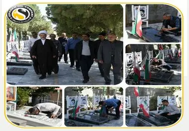 ادای احترام کارکنان پالایشگاه نفت سپاهان به شهدای دفاع مقدس