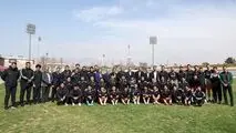 مدیرعامل مس ایران در تمرین تیم مس رفسنجان