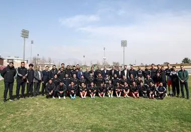 مدیرعامل مس ایران در تمرین تیم مس رفسنجان