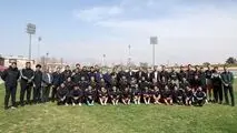 مدیرعامل مس ایران در تمرین تیم مس رفسنجان
