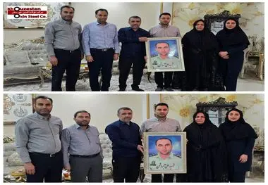 دیدار جمعی از مدیران و پرسنل فولاد اکسین خوزستان با خانواده شهید نیروی انتظامی