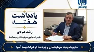 مدیریت بهینه سرمایه گذاری وجوه نقد در شرکت بیمه آسیا 