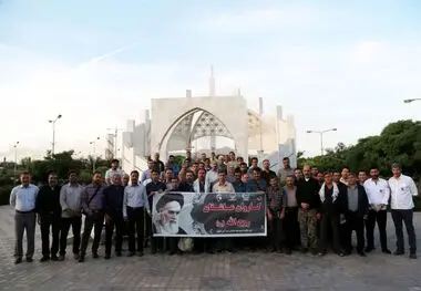 کاروان عاشقان روح ا... ذوب آهن اصفهان راهی مرقد امام خمینی (ره ) شد