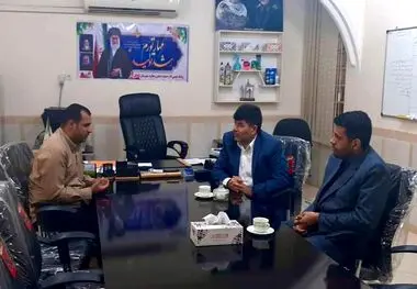 دیدار مدیر منابع انسانی و امور اجتماعی شرکت صنعت فولاد شادگان با مسئولین شهرستان شادگان