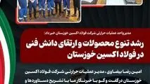 مدیر واحد عملیات حرارتی شرکت فولاد اکسین خوزستان خبر داد: رشد تنوع محصولات و ارتقای دانش فنی در فولاد اکسین خوزستان