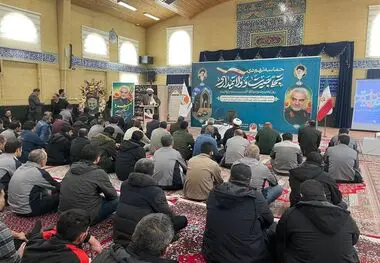 برگزاری مراسم گرامیداشت حماسه۹ دی، چهلمین روز تدفین شهید والامقام گمنام و ششمین سالگرد شهادت سردار دلها شهید حاج قاسم سلیمانی در شرکت آلومینای ایران 