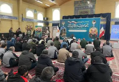 برگزاری مراسم گرامیداشت حماسه۹ دی، چهلمین روز تدفین شهید والامقام گمنام و ششمین سالگرد شهادت سردار دلها شهید حاج قاسم سلیمانی در شرکت آلومینای ایران 