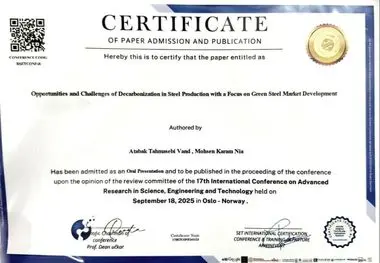 درخشش متخصصان فولاد خوزستان در عرصه بین‌المللی؛

مقاله مهندسان فولاد خوزستان درباره "فولاد سبز" در نروژ برگزیده شد