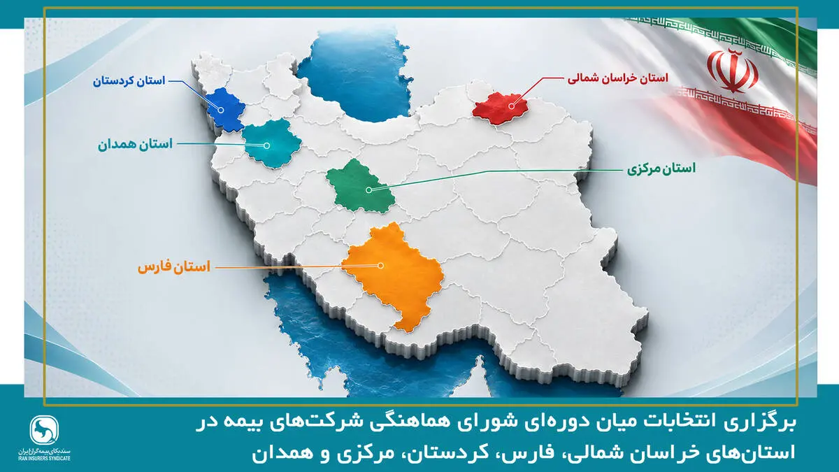 برگزاری انتخابات میان دوره‌ای شورای هماهنگی شرکت‌های بیمه در استان‌های خراسان شمالی، فارس، کردستان، مرکزی و همدان

