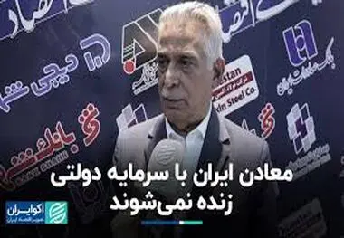 معادن ایران با سرمایه دولتی زنده نمی‌شوند

