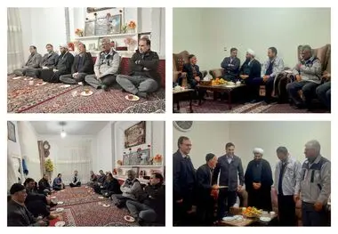 دیدار مدیر حوزه مدیرعامل صبانور با خانواده شهدای دوران دفاع مقدس در یاسوکند