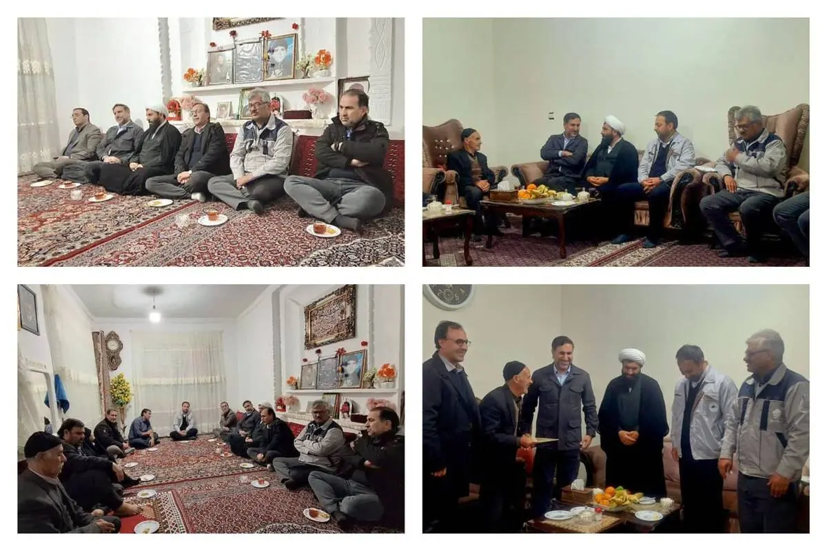 دیدار مدیر حوزه مدیرعامل صبانور با خانواده شهدای دوران دفاع مقدس در یاسوکند