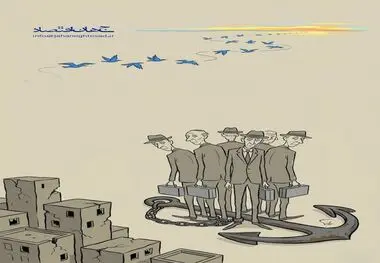 کاریکاتور - مهاجرت نیروی متخصص