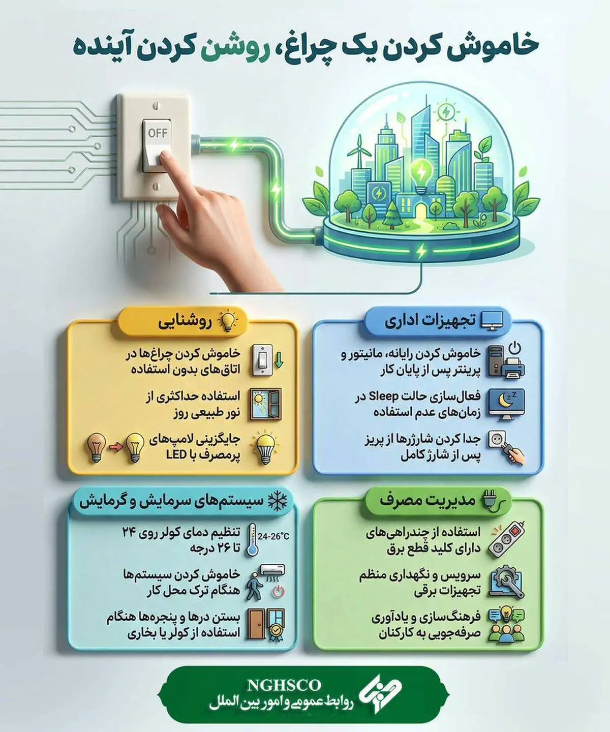 خاموش کردن یک چراغ روشن کردن آینده 