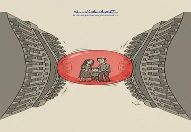 کاریکاتور - افزایش اجاره‌بها و بحران مسکن