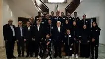 معاون اول رئیس‌جمهور در دیدار با مدال‌آوران پارادو و میدانی قهرمانی جهان:
ورزشکار ایرانی در صحنه مسابقات جهانی با رفتار جوانمردانه خود، توطئه ایران‌هراسی را خنثی می‌کند/ ورزشکارانِ در معرض معلولیت موفق شدند که شعار «ما می‌توانیم» را محقق کنند/ المپیک ۲۰۲
