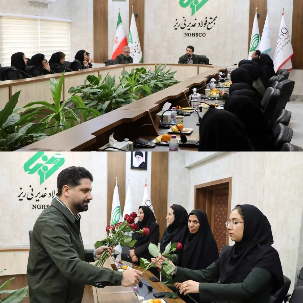 تقدیر از بانوان شاغل در شرکت فولاد غدیر نی‌ریز به مناسبت میلاد حضرت فاطمه(س) و روز زن