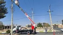 بلوار معلم شهربابک درخشید: ۸۰ چراغ قدیمی با LEDهای پرنور جایگزین شد