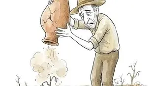 کاریکاتور - خشکسالی و کشت