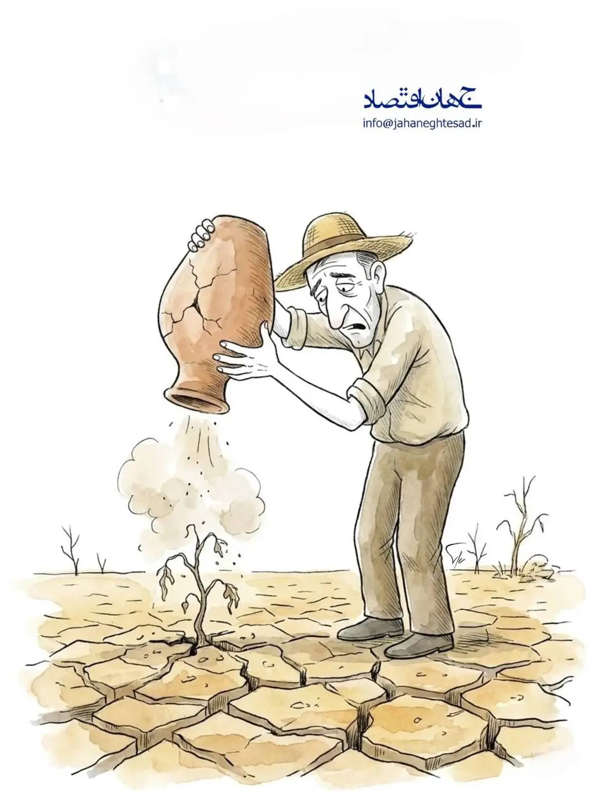کاریکاتور - خشکسالی و کشت