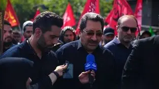 حضور وزیر صمت در آیین تشییع پیکر مطهر رهبر شهید امت