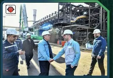 بازدید مدیرعامل شرکت آهن و فولاد ارفع از روند تعمیرات سالیانه واحد احیاء مستقیم

