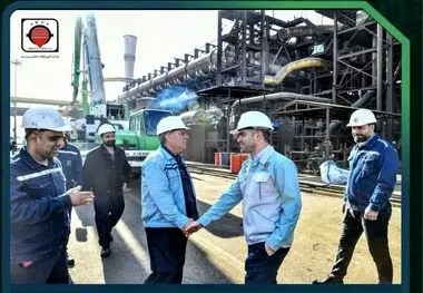بازدید مدیرعامل شرکت آهن و فولاد ارفع از روند تعمیرات سالیانه واحد احیاء مستقیم

