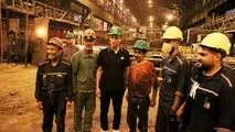 حضور مدیرعامل، سرمربی، کادر فنی و بازیکنان تیم فولاد خوزستان در خطوط تولید فولاد خوزستان

