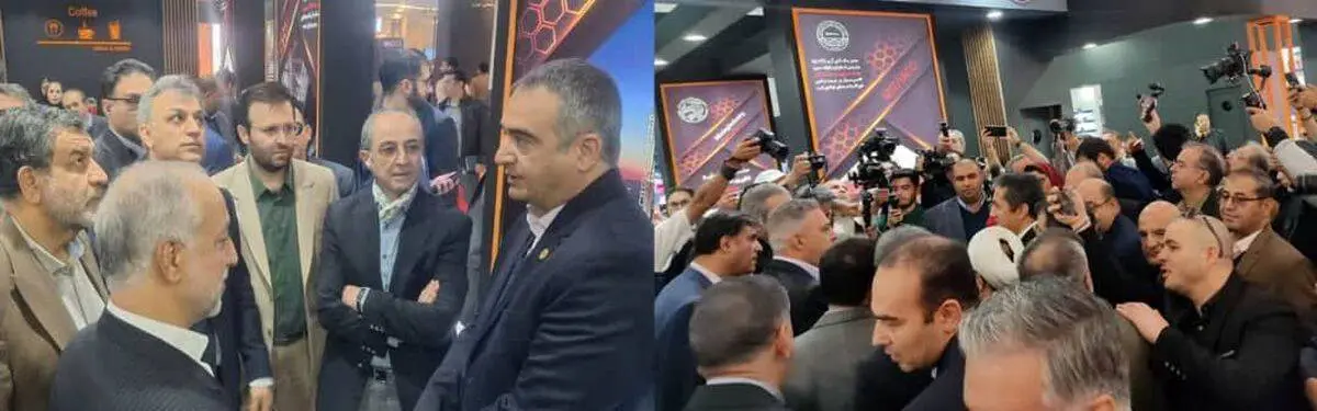 استقبال از حضورگروه شرکت های چادرملو در نمایشگاه کانماین

