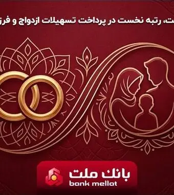 بانک ملت بیشترین تسهیلات ازدواج و فرزندآوری را در بین بانک های کشور پرداخت کرد