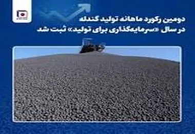 دومین رکورد ماهانه تولید گندله در سال «سرمایه‌گذاری برای تولید» ثبت شد