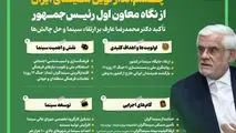 اینفوگرافی- چشم انداز نوین سینمای ایران از نگاه معاون اول رئیس جمهور
