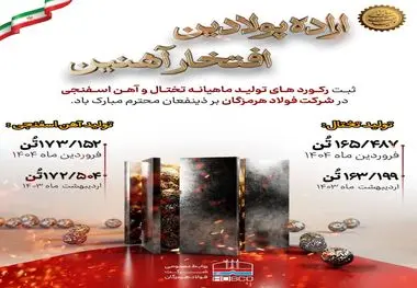 اراده پولادین؛ افتخار آهنین در فولاد هرمزگان

