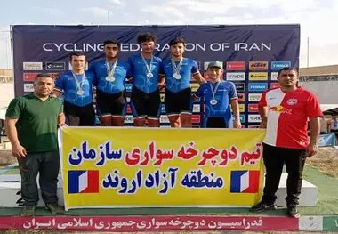افتخارآفرینی دوچرخه سواران اروندی در مرحله اول لیگ دوچرخه‌سواری پیست
