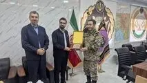 دیدار معاون منابع انسانی و امور اجتماعی شرکت فولاد خوزستان با فرمانده پدافند هوایی منطقه جنوب غرب کشور