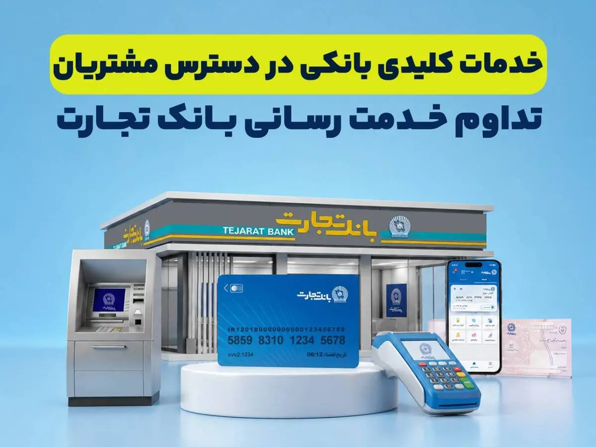 خدمات کلیدی بانکی در دسترس مشتریان قرار دارد
