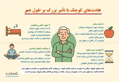 عادت های کوچک با تاثیر بزرگ بر طول عمر