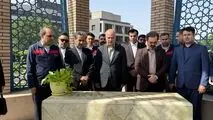 ادای احترام به مقام شهدا در فولاد اکسین خوزستان