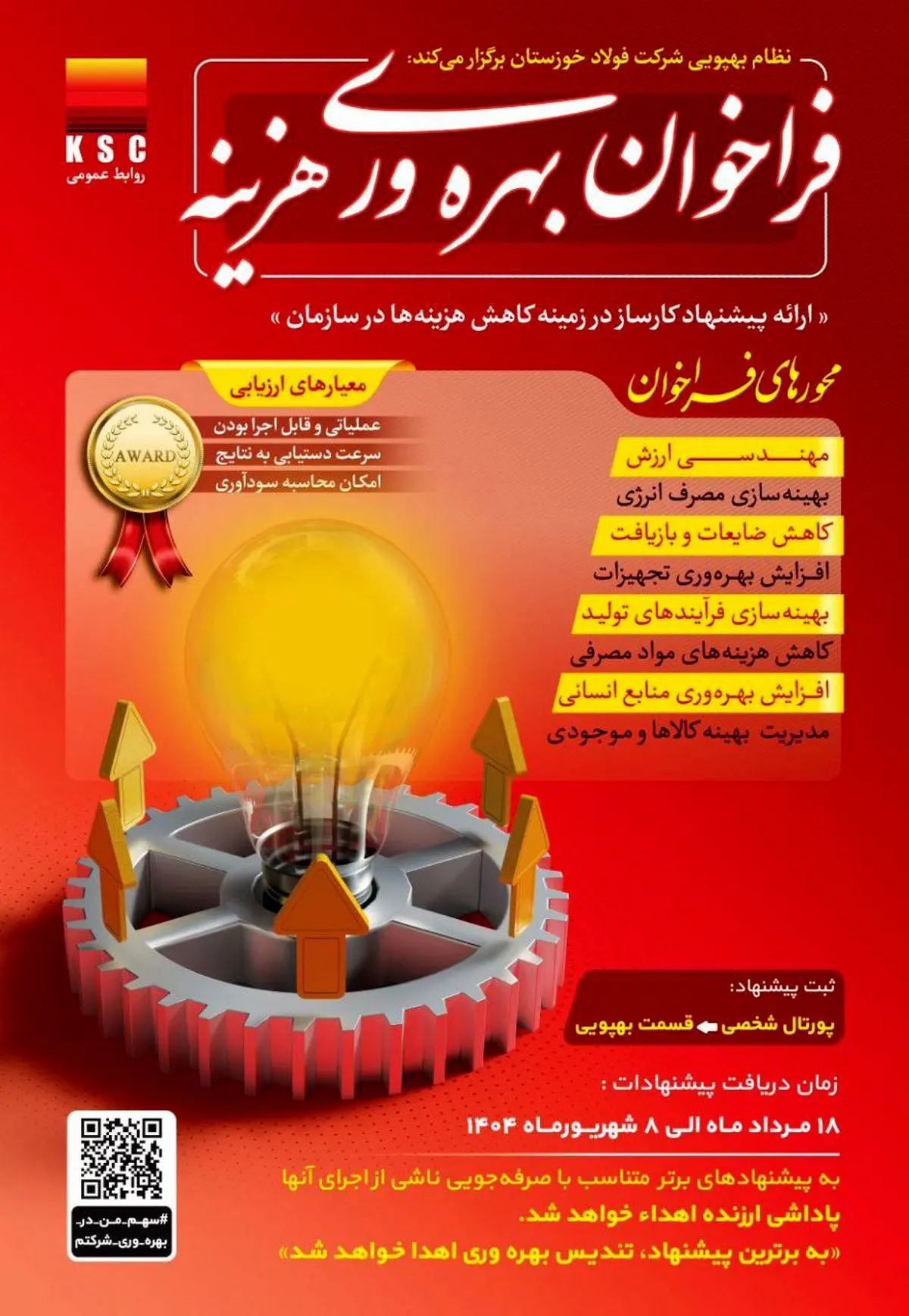 واحد بهپویی شرکت فولاد خوزستان برگزار میکند: فراخوان بهرهوری هزینه