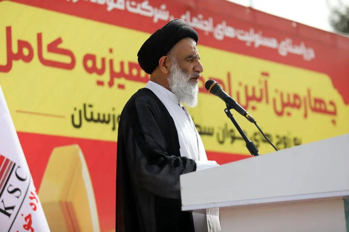 از مسئولان فولاد خوزستان تشکر می کنم و امیدوارم حاصل ازدواج زوج‌های حاضر فرزندانی سالم و صالح باشد
