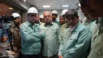 بازدید مدیرعامل گروه فولاد مبارکه و استاندار هرمزگان از خطوط تولید شرکت فولاد هرمزگان