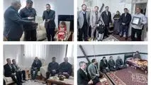 دیدار و عیادت مدیر حوزه ریاست مدیرعامل صبانور با خانواده‌های معظم شهدای اسدآباد