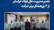 تقدیر مدیریت عالی فولاد خراسان از ۴ پژوهشگر برتر شرکت