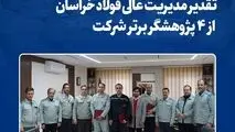 تقدیر مدیریت عالی فولاد خراسان از ۴ پژوهشگر برتر شرکت